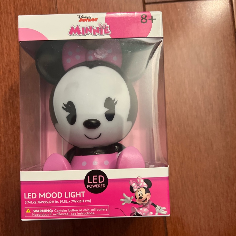 Disney Junior Minnie Mouse Pink and Black LED Mood Light NIB